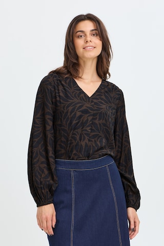 Fransa Blouse 'FRARIANA' in Brown: front