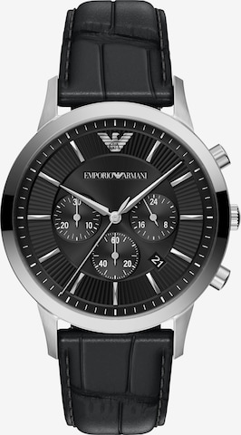 juoda Emporio Armani Analoginis (įprasto dizaino) laikrodis: priekis