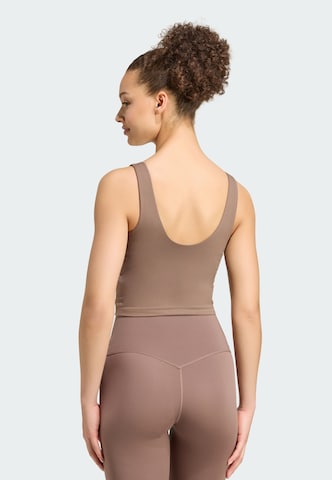 ADIDAS PERFORMANCE Бюстие Спортен топ 'Studio All Me' в кафяво