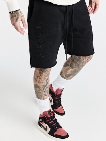 SikSilk Shorts in Black: front