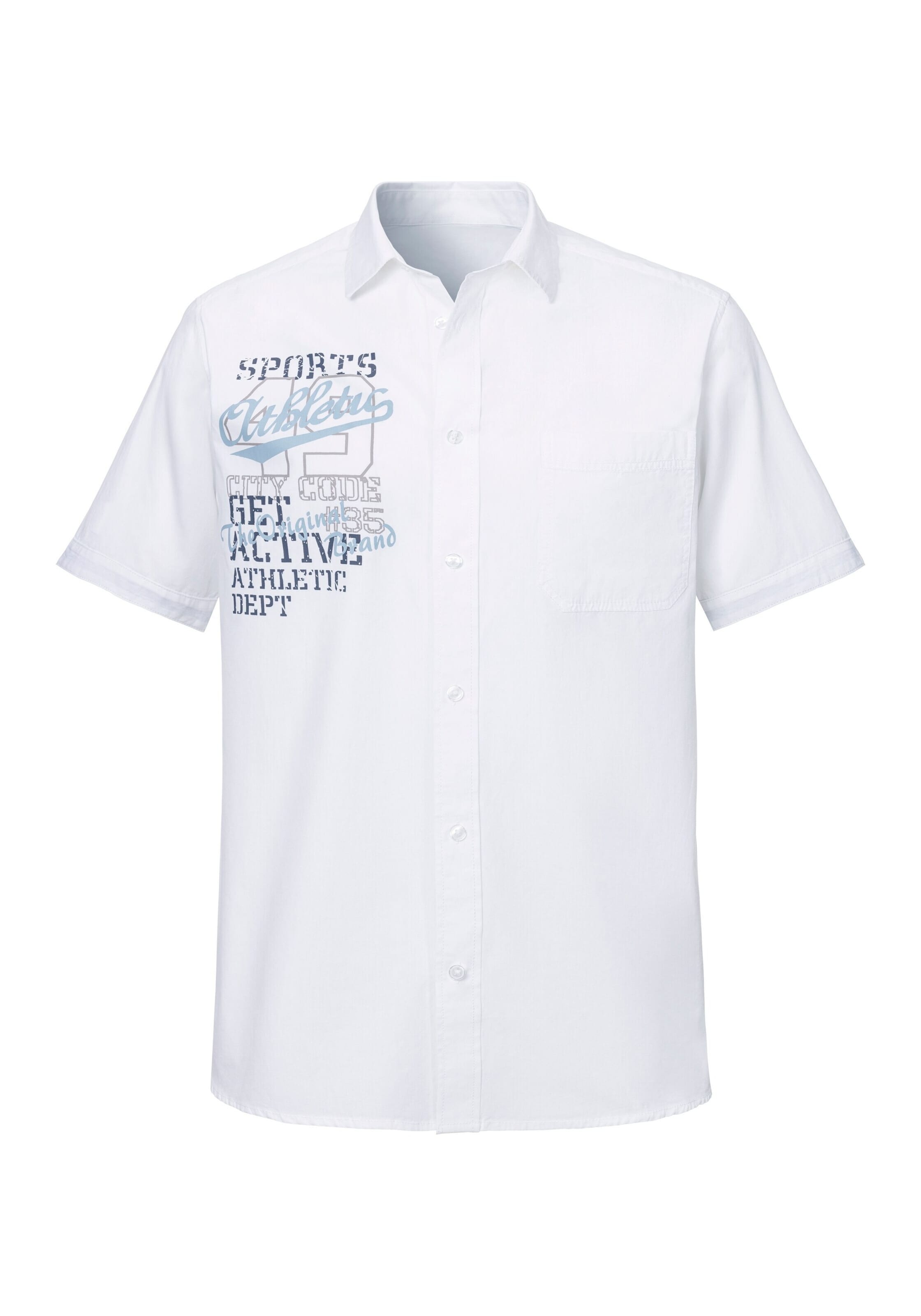 JOHN DEVIN Regular fit Button Up Shirt in White: front