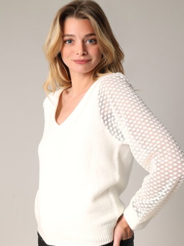 Pull-over 'Sijade' Deeluxe en blanc