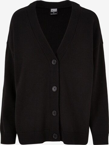 Urban Classics Knit Cardigan in Black: front