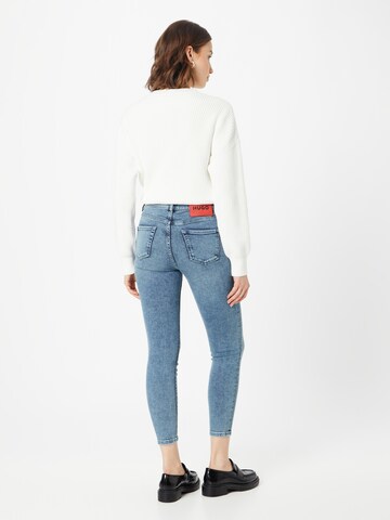 Skinny Jeans de la HUGO Red pe albastru