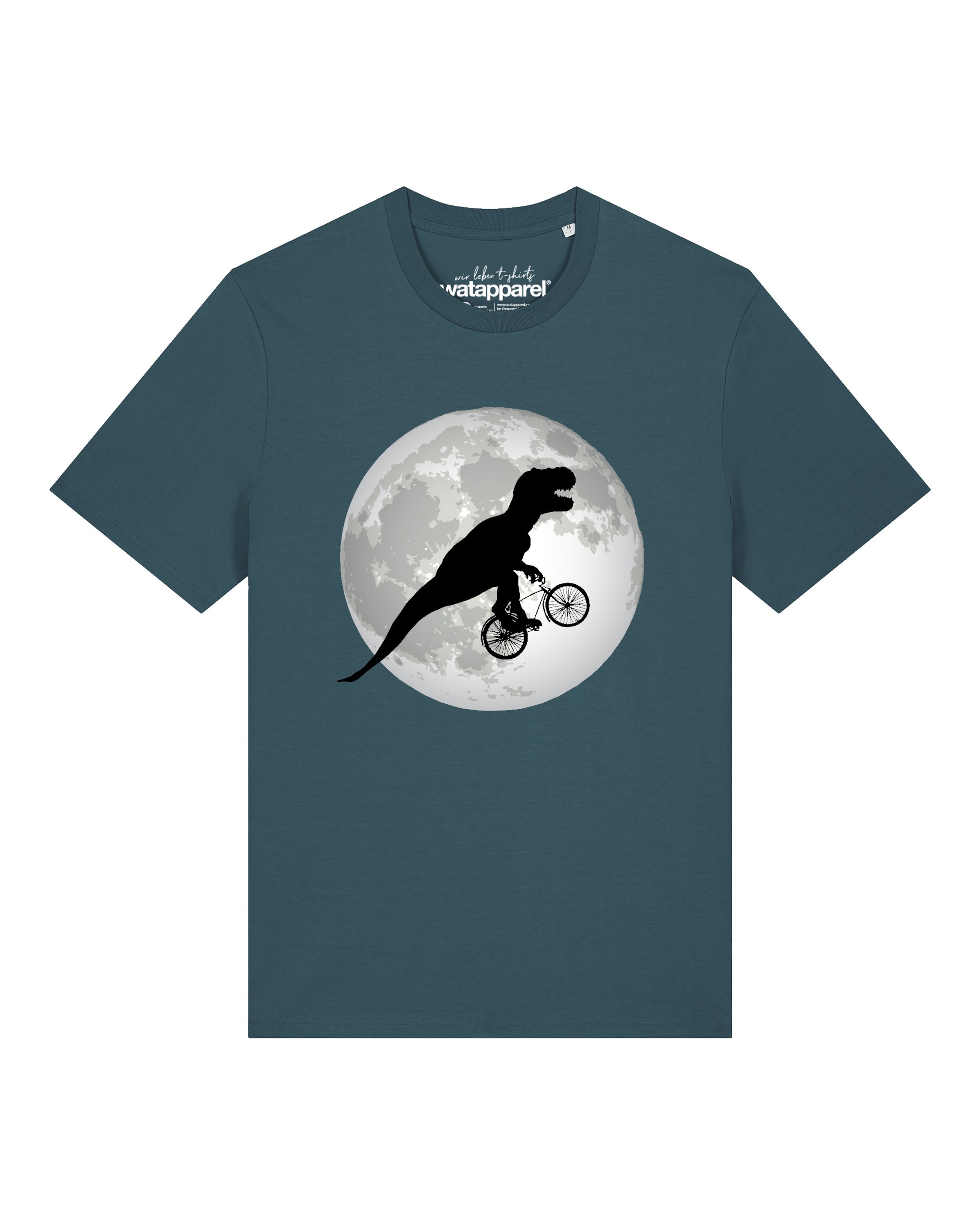 Watapparel Shirt 'Flying TRex' in Blue: front