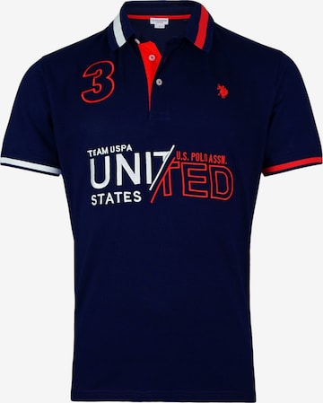 T-Shirt U.S. POLO ASSN. en bleu : devant