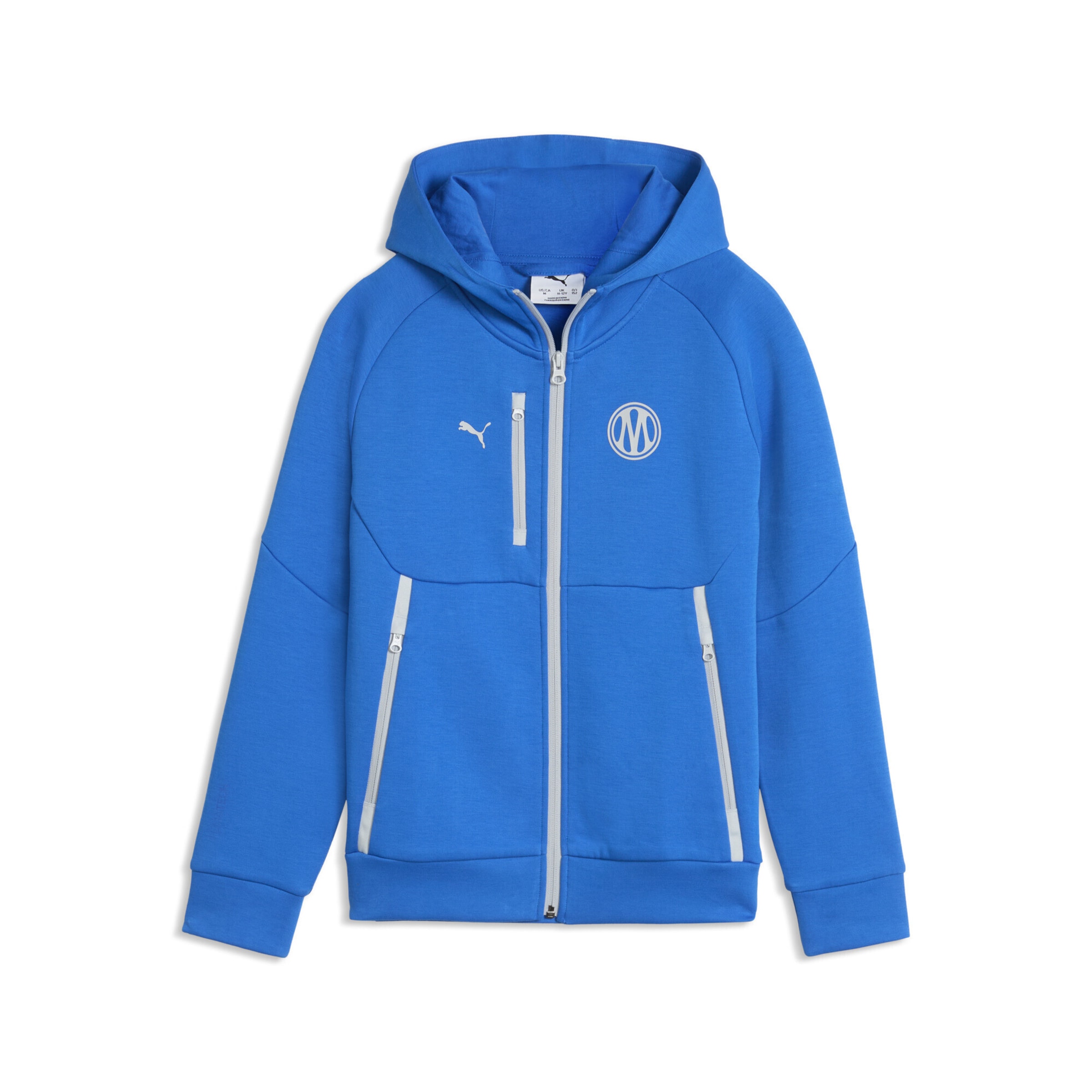 PUMA Sportief sweatvest 'Olympique De Marseille Pumatech' in Blauw: voorkant