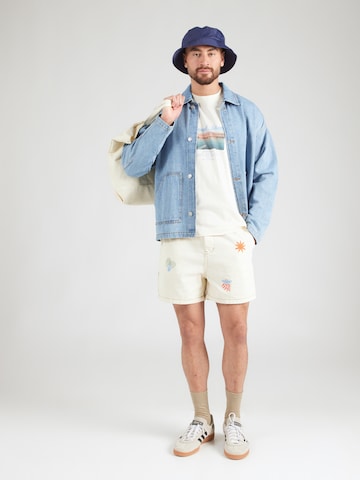 balta JACK & JONES Marškinėliai 'JORNORREBRO'