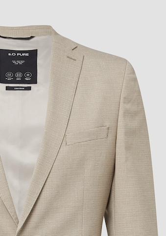 Coupe slim Veste de costume s.Oliver BLACK LABEL en beige