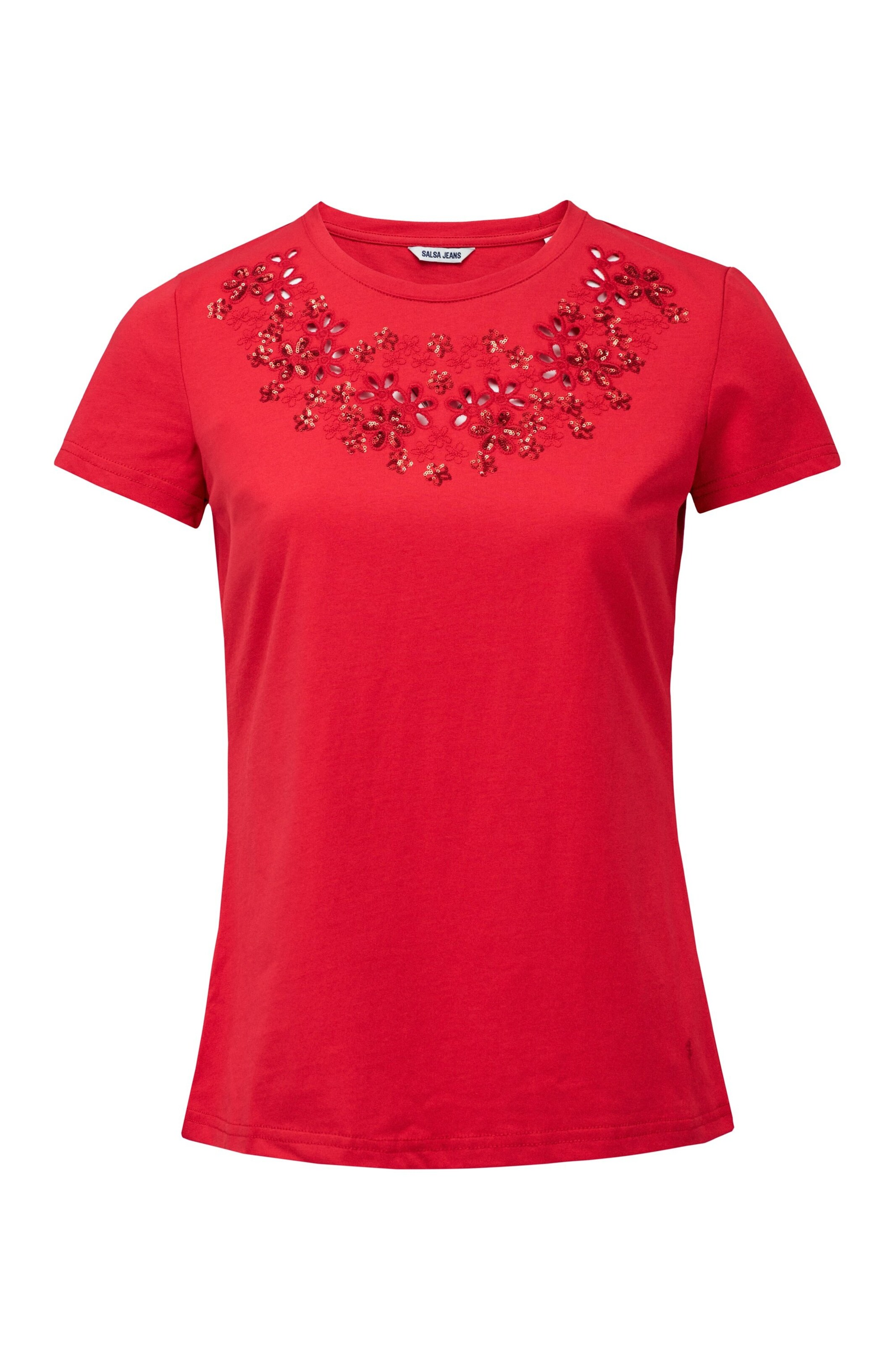 Salsa Jeans T-shirts T-Shirt in rot, Produktansicht