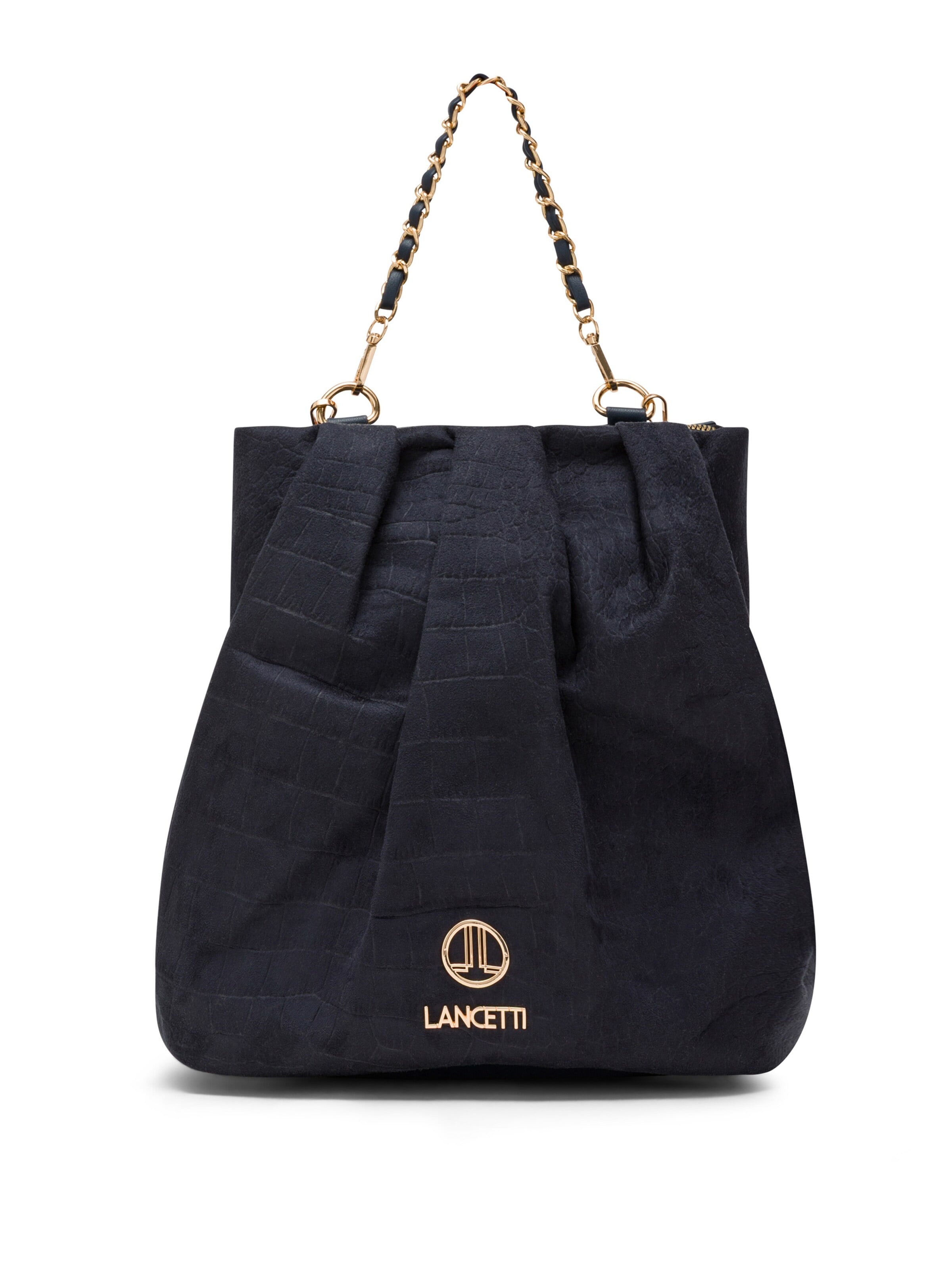 Borsa a mano 'Jarrik 3' di Lancetti in blu: frontale