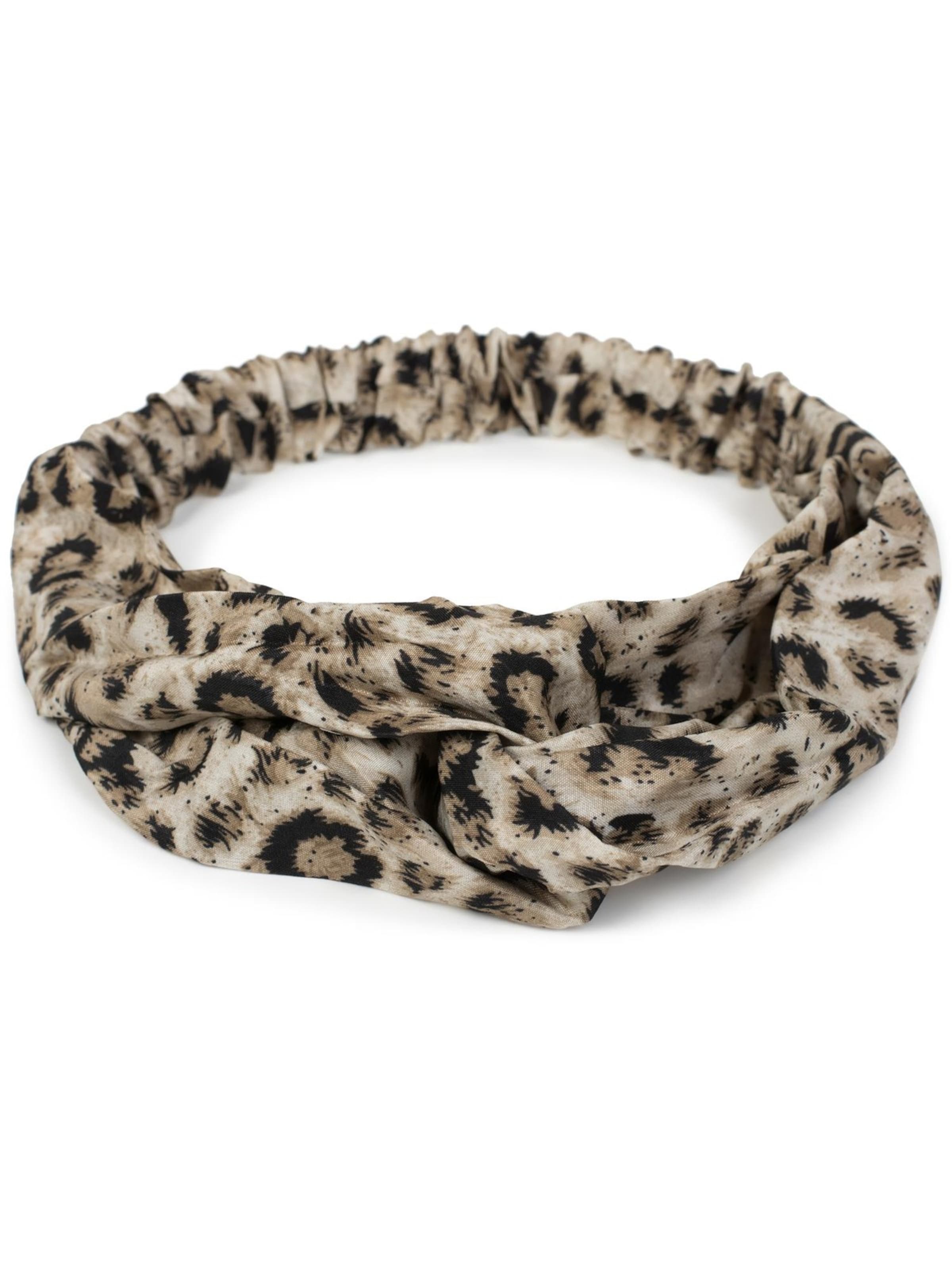 styleBREAKER Hair jewelry 'Haarband mit Leo Print' in Beige: front