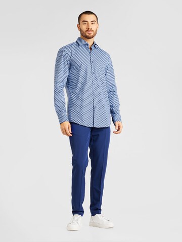 BOSS Regular fit Overhemd 'HANK' in Blauw