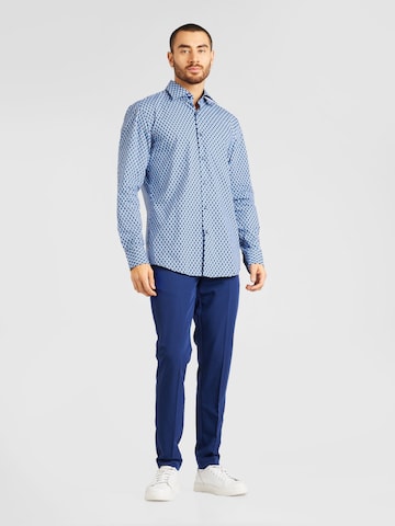 BOSS Black Regular fit Button Up Shirt 'HANK' in Blue