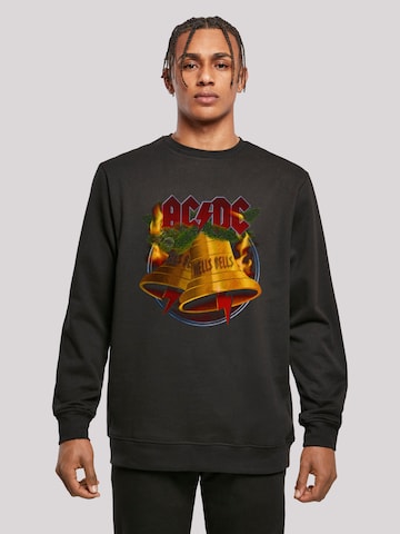 F4NT4STIC Sweatshirt 'ACDC' in Zwart: voorkant