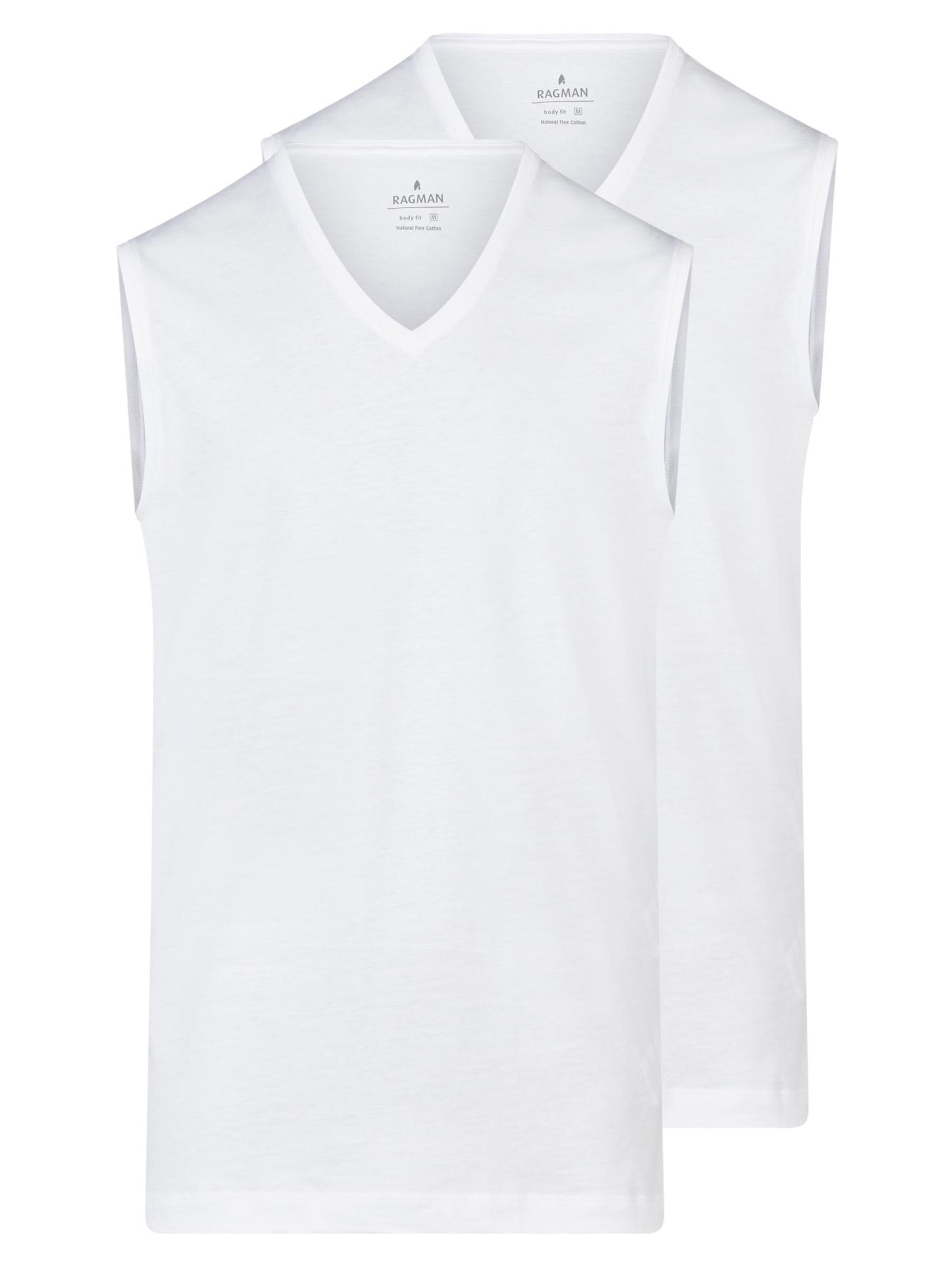 Ragman Undershirt 'Basic' in White: front