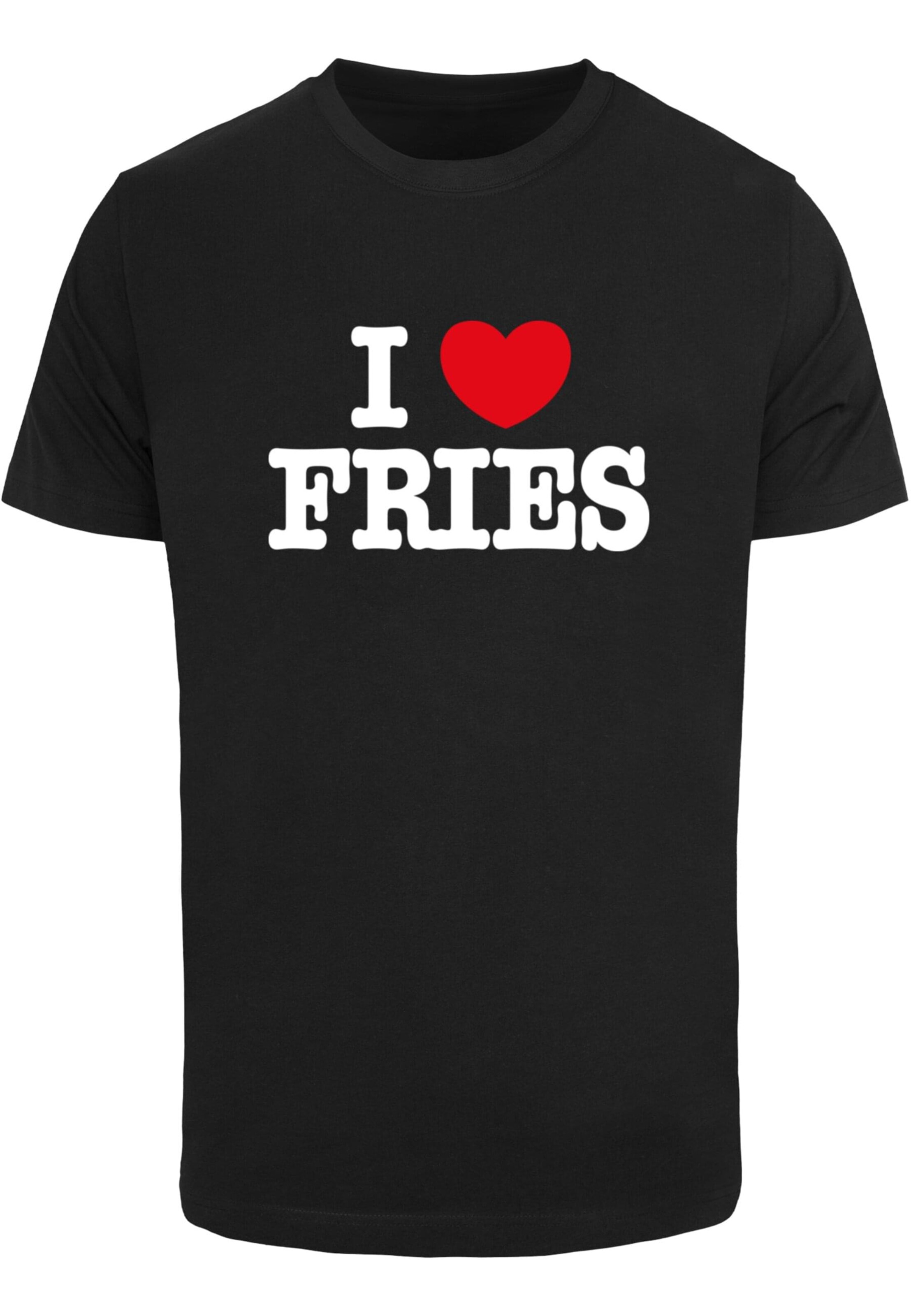 T-Shirt 'Love Fries' Mister Tee en noir : devant