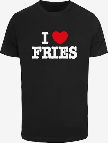 T-Shirt 'Love Fries' Mister Tee en noir : devant