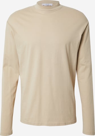 DAN FOX APPAREL T-shirt 'Peer' i beige: framsida