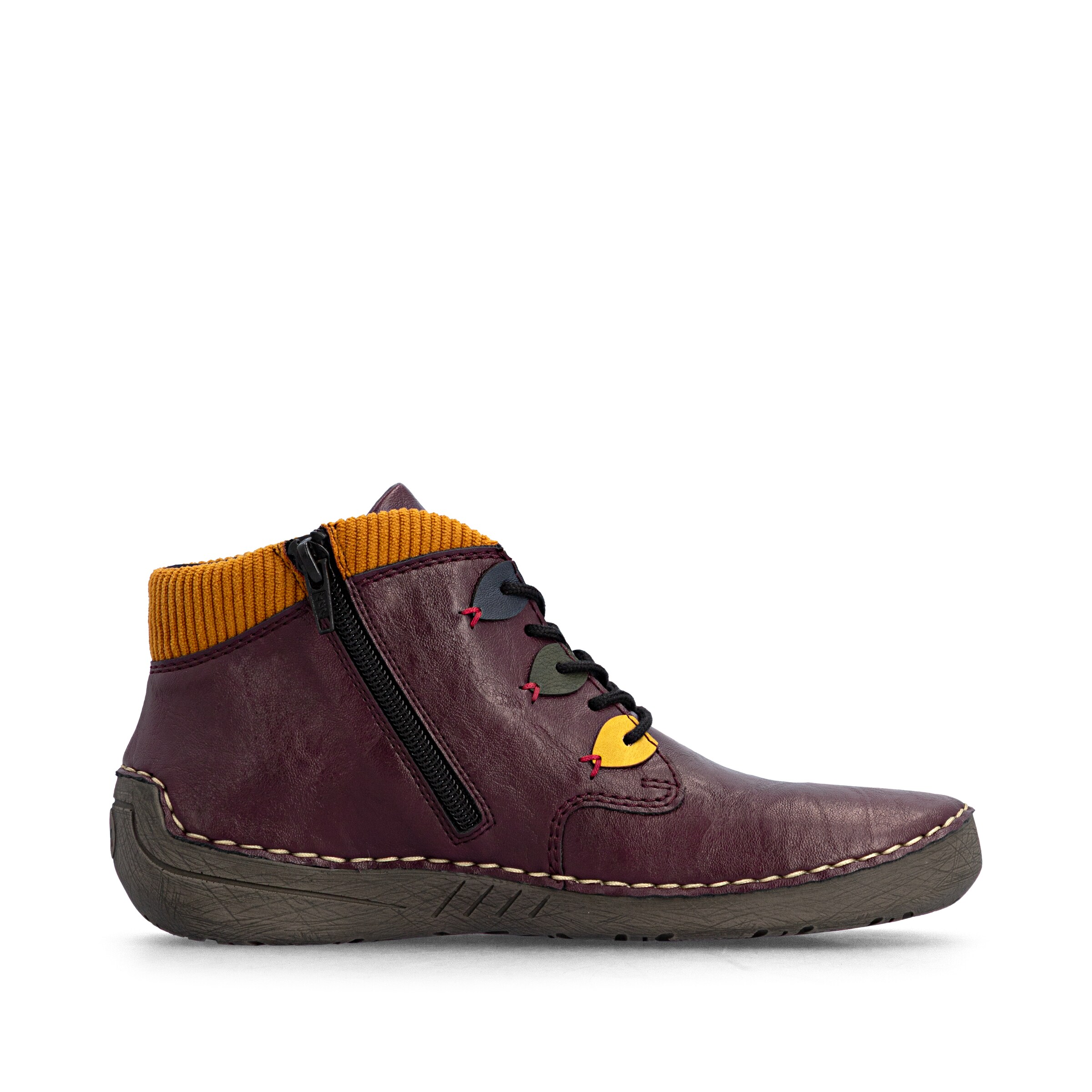 Rieker Schnürstiefelette in Lila