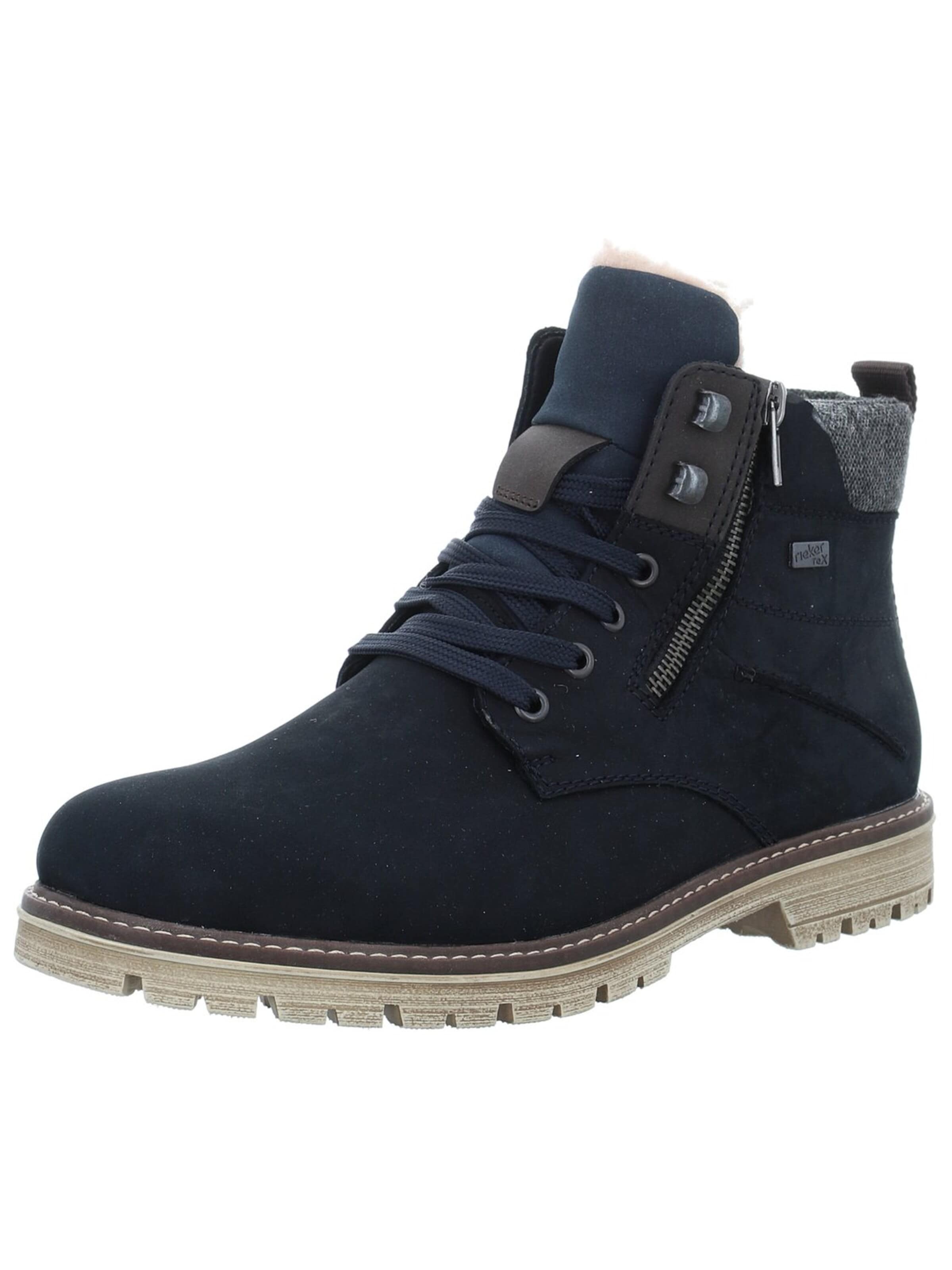 Rieker Boots 'Stiefel Herren F3610-14 Leder-Mix in blau' in 45 in Blue, Item view