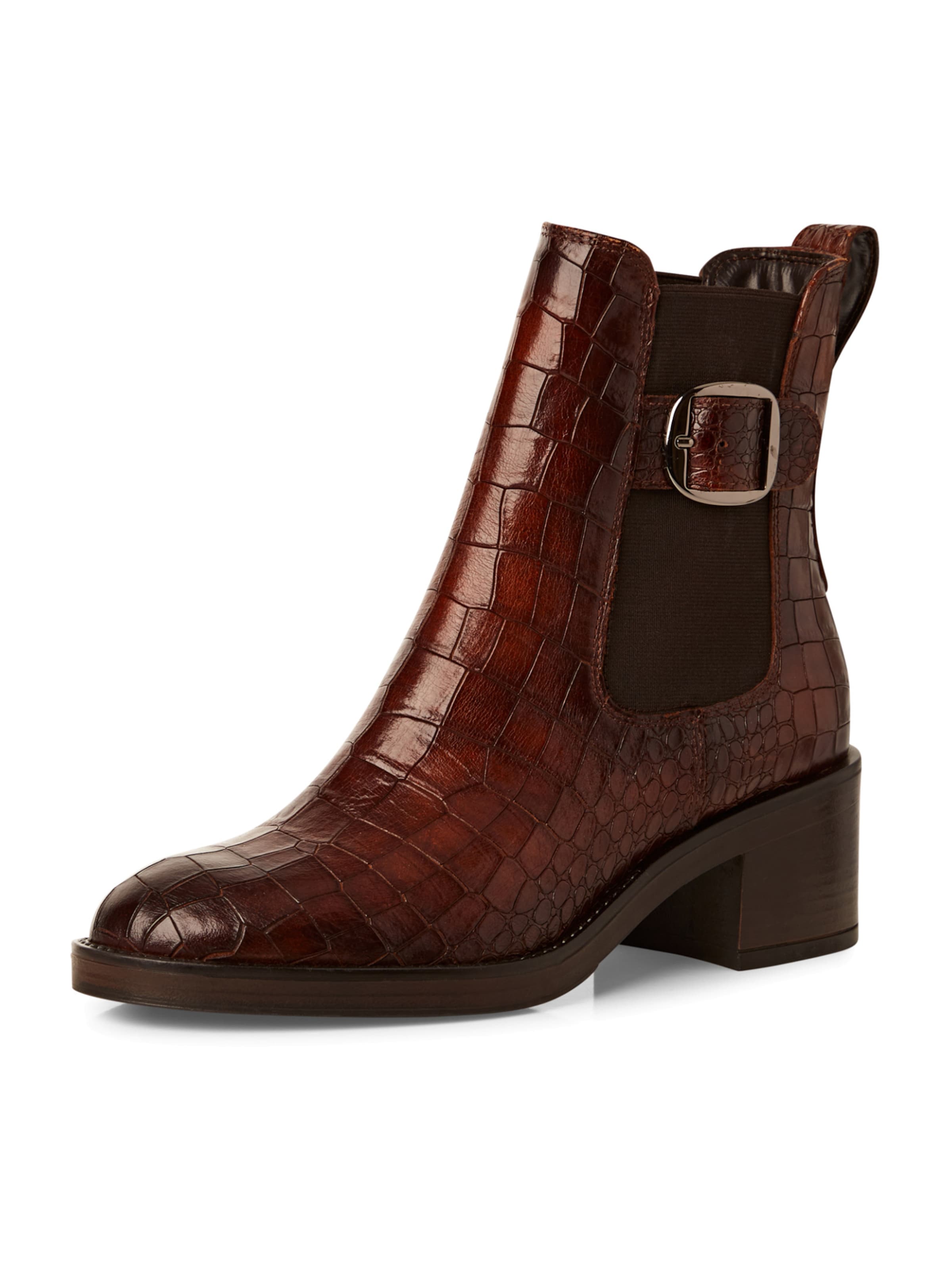 Tamaris Chelsea Boots en marron châtaigne, Vue avec produit