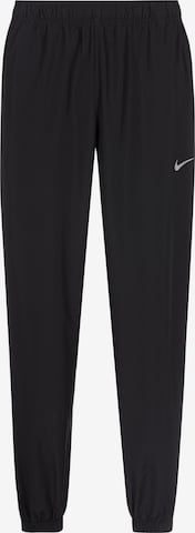 NIKE Tapered Workout Pants 'Form Swoosh' in Black: front