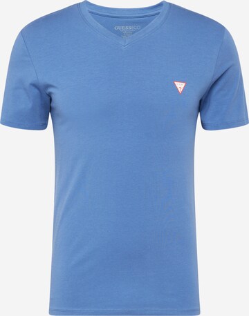 T-Shirt GUESS en bleu : devant