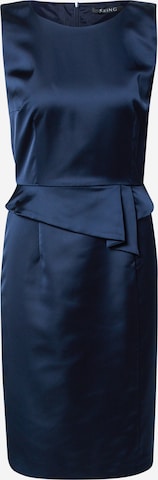 Robe de cocktail SWING en bleu : devant