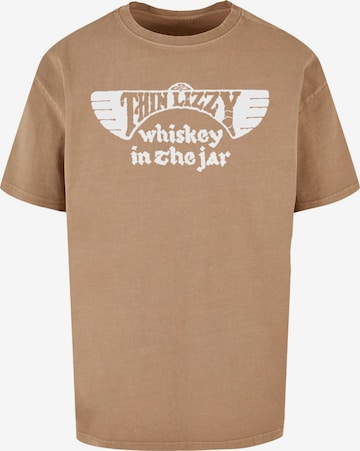 Merchcode Shirt 'Thin Lizzy - Whiskey' in Beige: voorkant