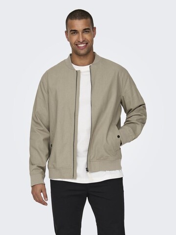 Veste mi-saison 'KENT' Only & Sons en beige : devant