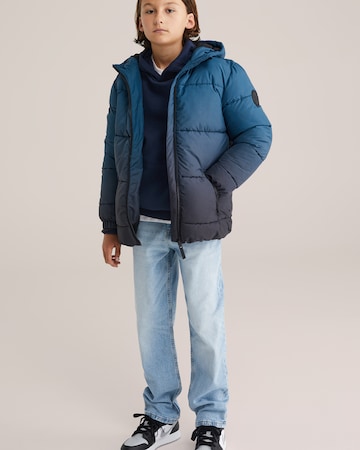 WE Fashion Зимняя куртка в Синий