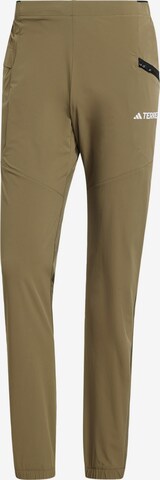 ADIDAS TERREX Slim fit Workout Pants 'Terrex Xperior Light' in Green: front