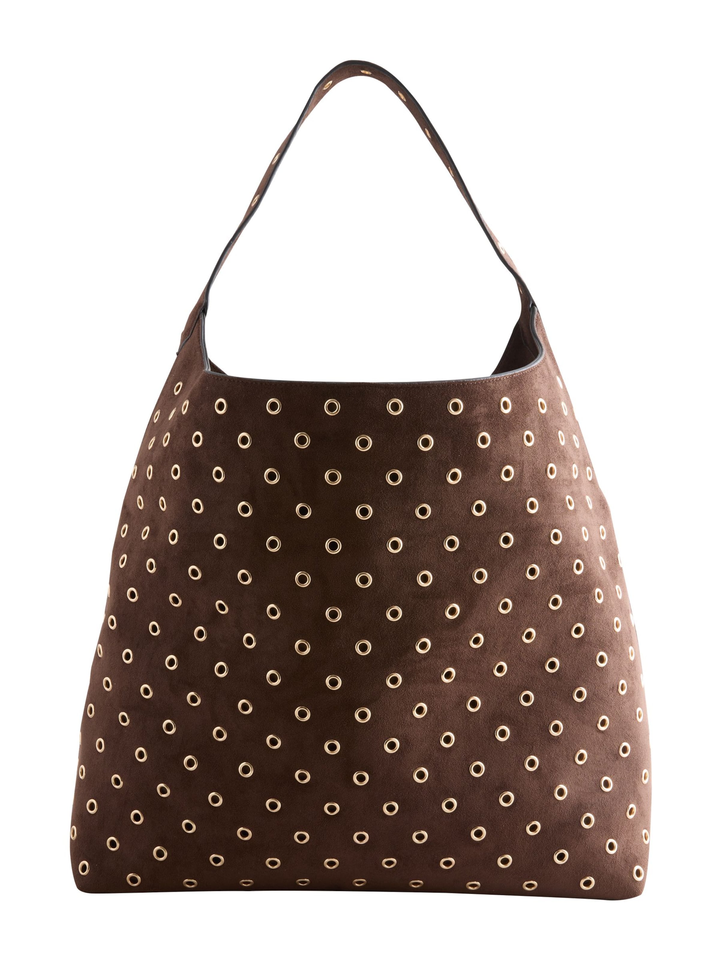 Next Schultertasche in Braun: Vorderseite