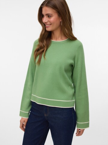 VERO MODA Sweter 'VMGOLD' w kolorze zielony: przód
