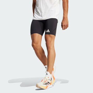 Skinny Pantalon de sport 'Adizero' ADIDAS PERFORMANCE en noir : devant