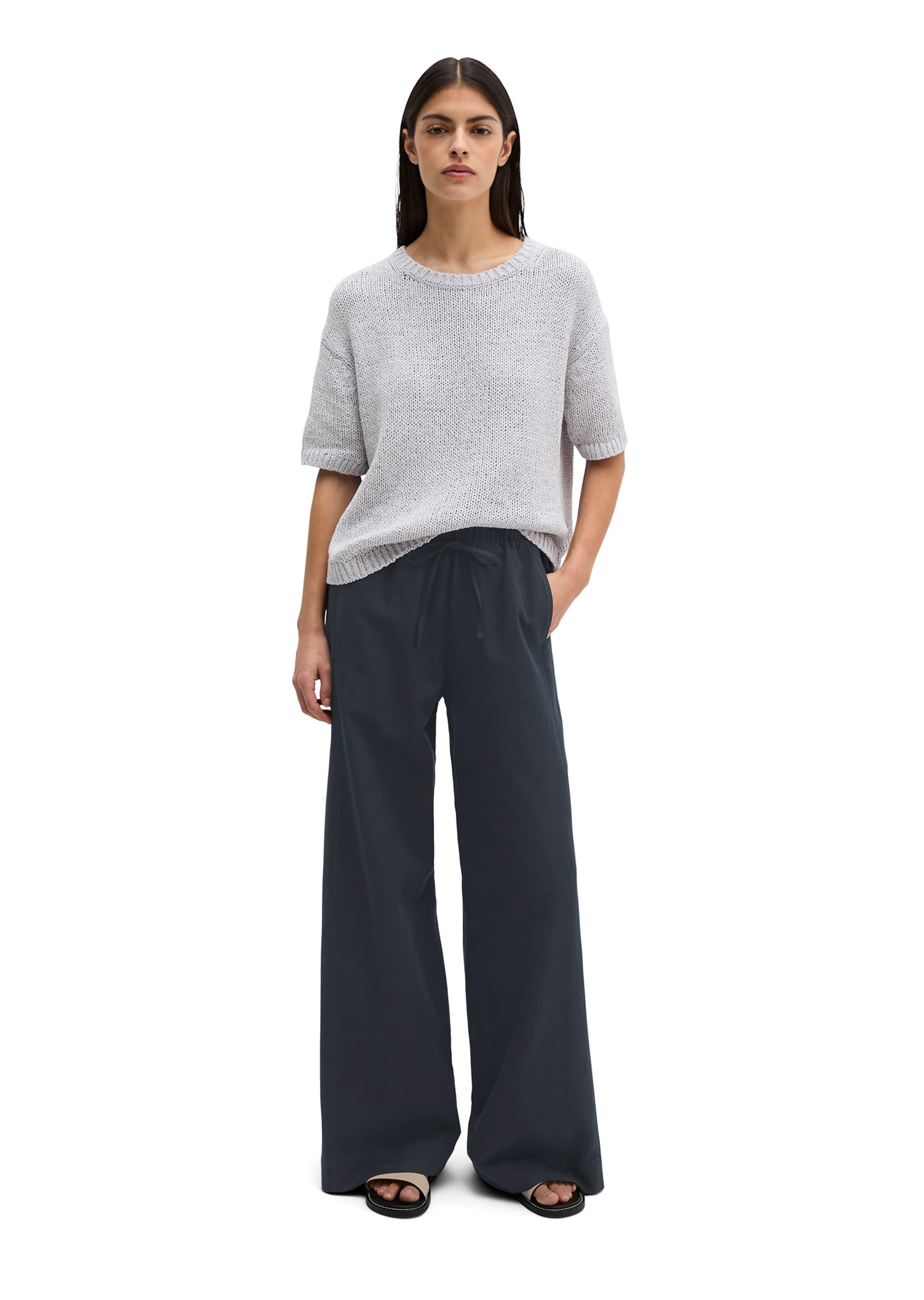 Marc O'Polo Wide leg Trousers in Blue