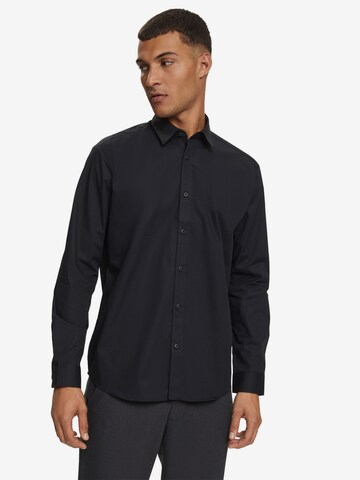 ESPRIT Regular fit Button Up Shirt in Black: front