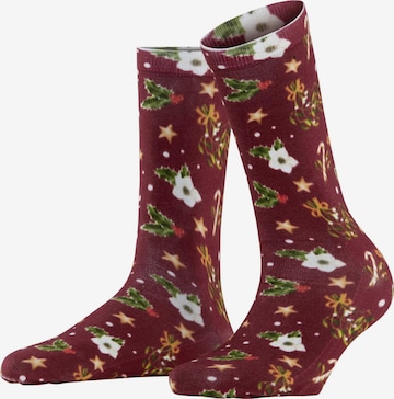 BURLINGTON Socks 'Fancy Christmas' in Red: front
