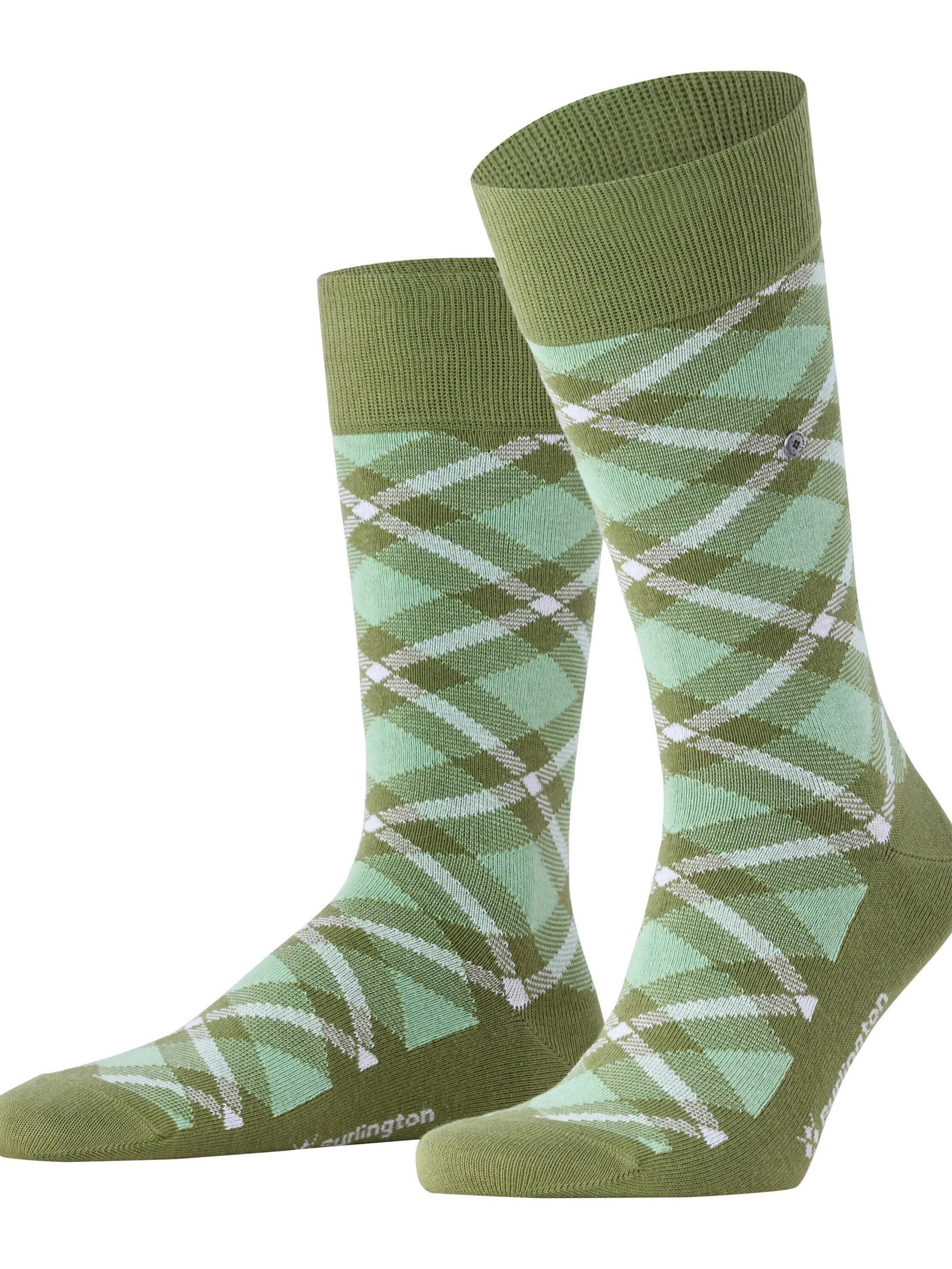 BURLINGTON Socks 'Tartan' in Green: front