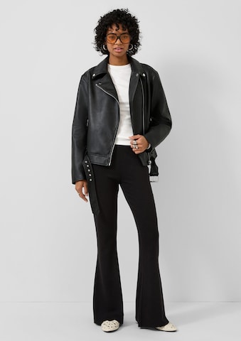 évasé Pantalon QS en noir