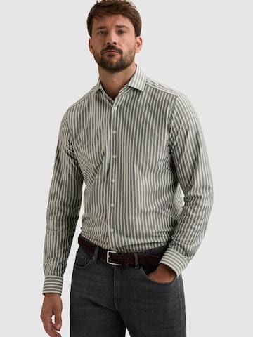 Regular fit Camicia 'Elevated Knit shirt with stripe pattern' di VANGUARD in verde: frontale