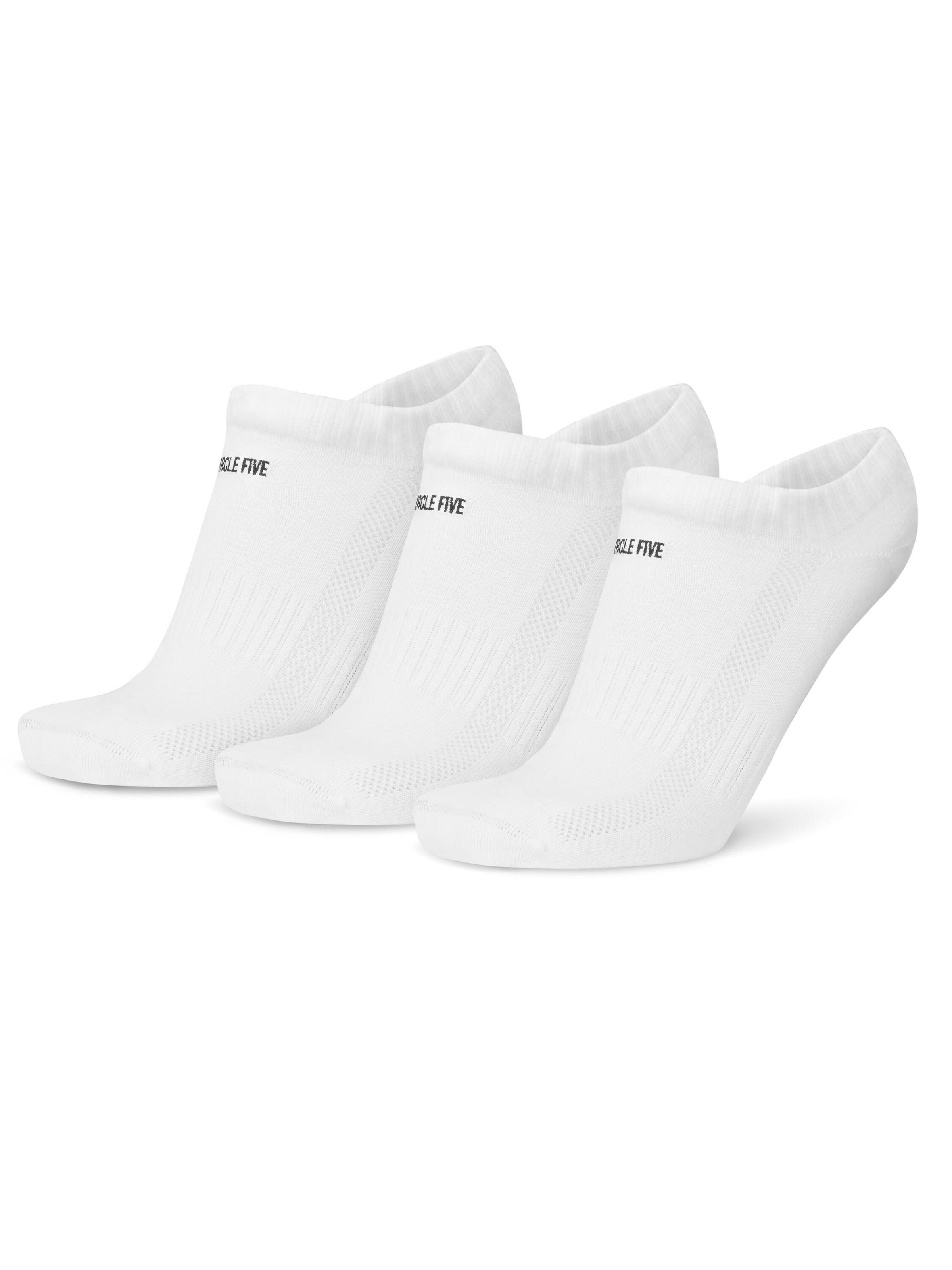 Circle Five Socks in White: front