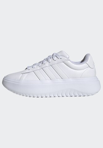 ADIDAS SPORTSWEAR Platform trainers 'Grand Court' in White: front