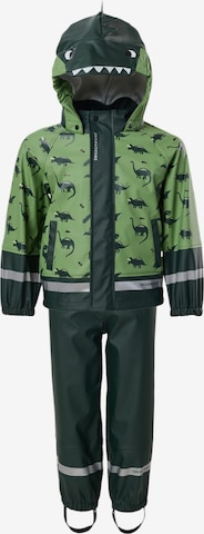 SWEDEMOUNT - Traje funcional 'Splash' en verde: frente