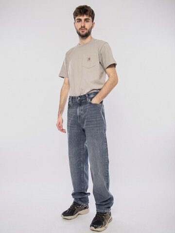 Carhartt WIP Luźne Jeansy 'Aaron Pant Blue Denim -- Men's Blue Jeans' w kolorze niebieski: przód