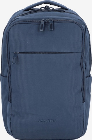 Zaino 'BestWay' di Worldpack in blu: frontale