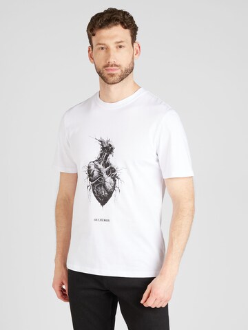 Han Kjøbenhavn - Camiseta 'Heart Monster' en blanco: frente