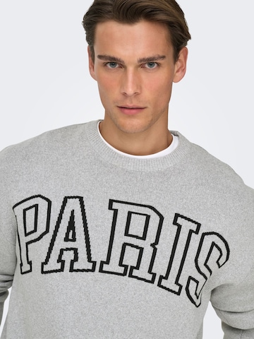 Only & Sons Pullover 'ONSRunynew' i grå