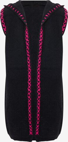 ebeeza Knitted Vest in Black: front